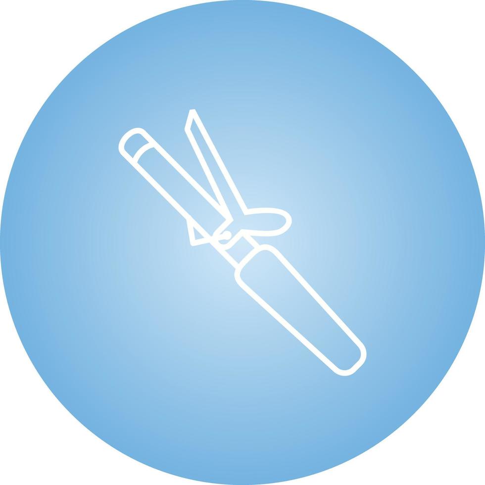 Unique Hair Roller Line Vector Icon