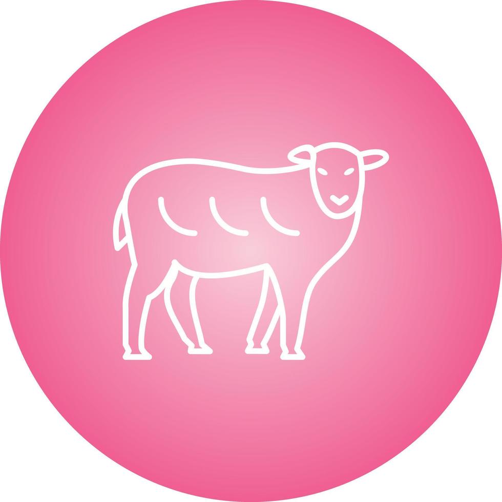 Sheep Unique Vector Line Icon