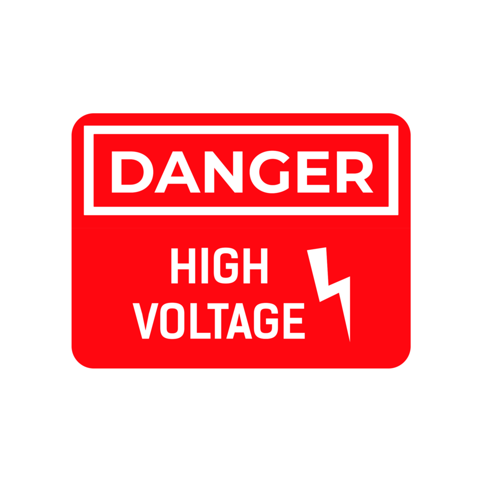 Danger, High voltage png sign