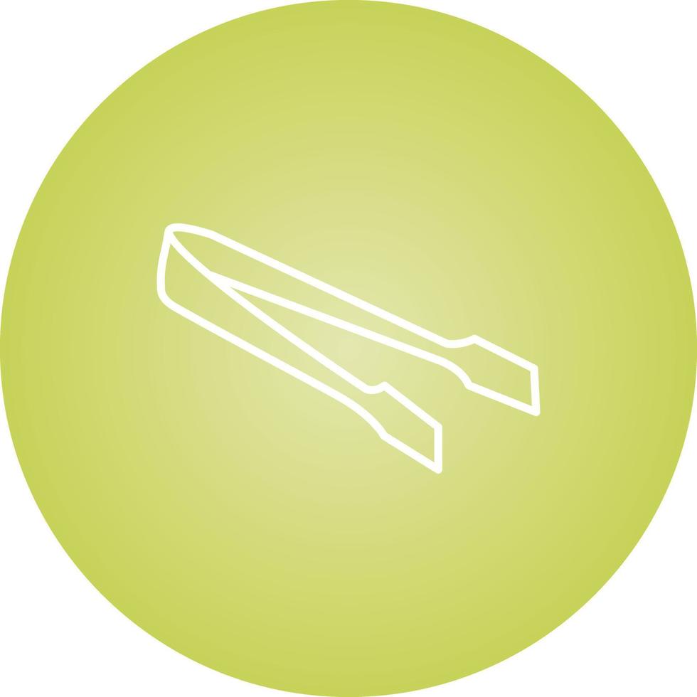 Unique Tongs Vector Line Icon