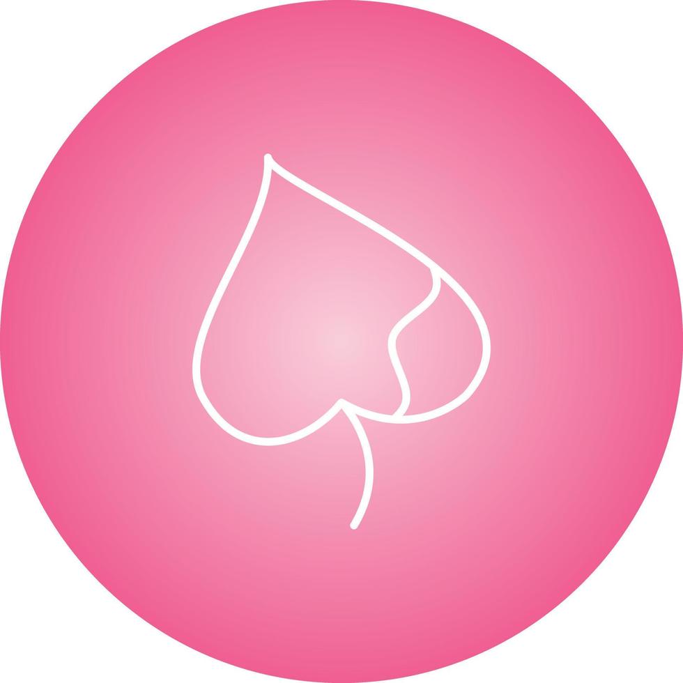 Unique Broken Leaf Vector Line Icon