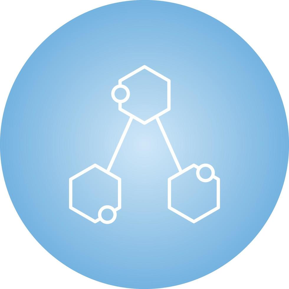 Unique Chemical Structure Vector Line Icon