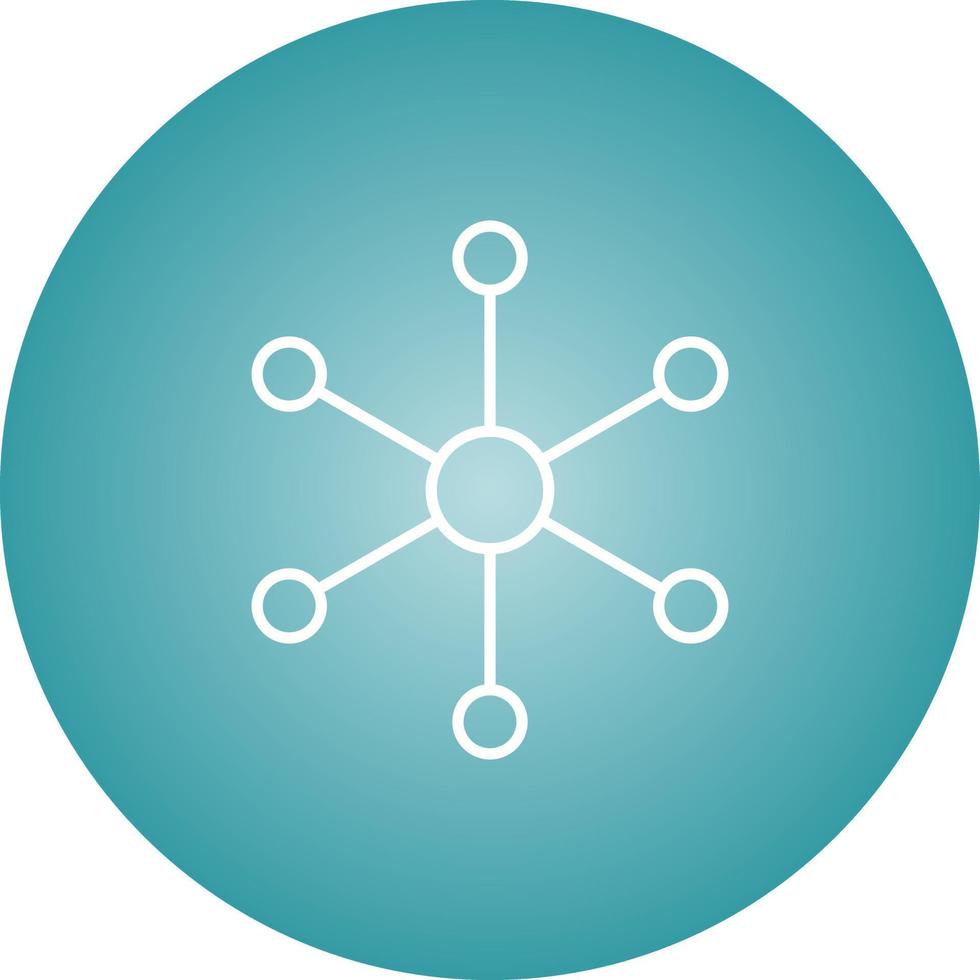 Unique Molecular Structure II Vector Line Icon