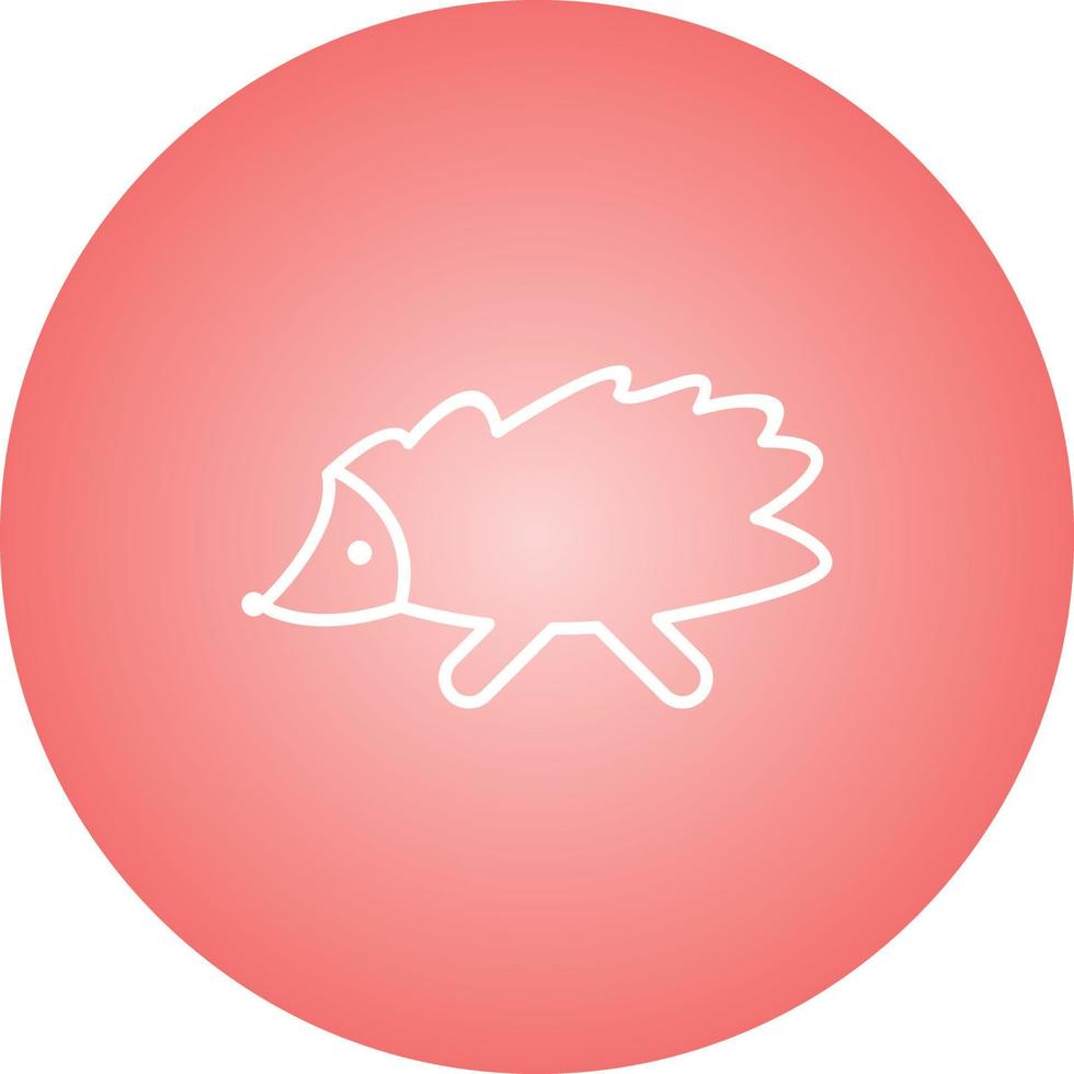 Unique Hedgehog Vector Line Icon