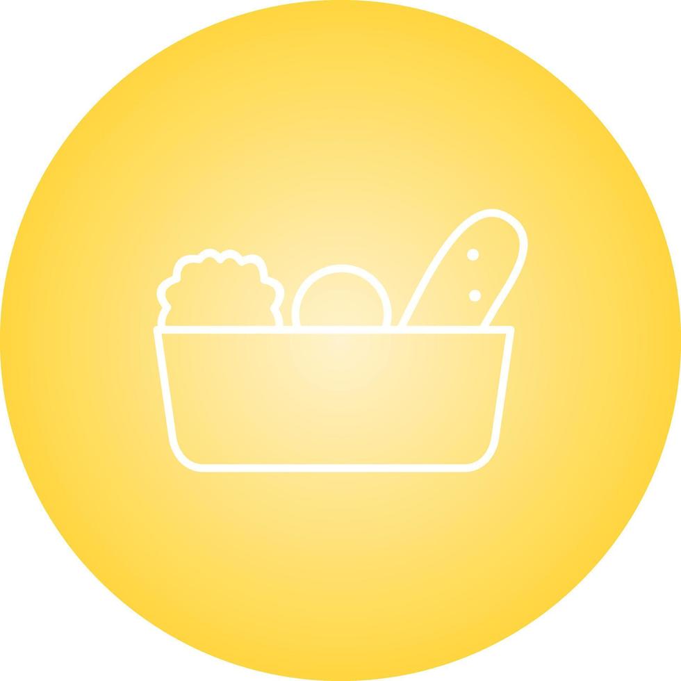 Unique Vegetable Basket Vector Line Icon