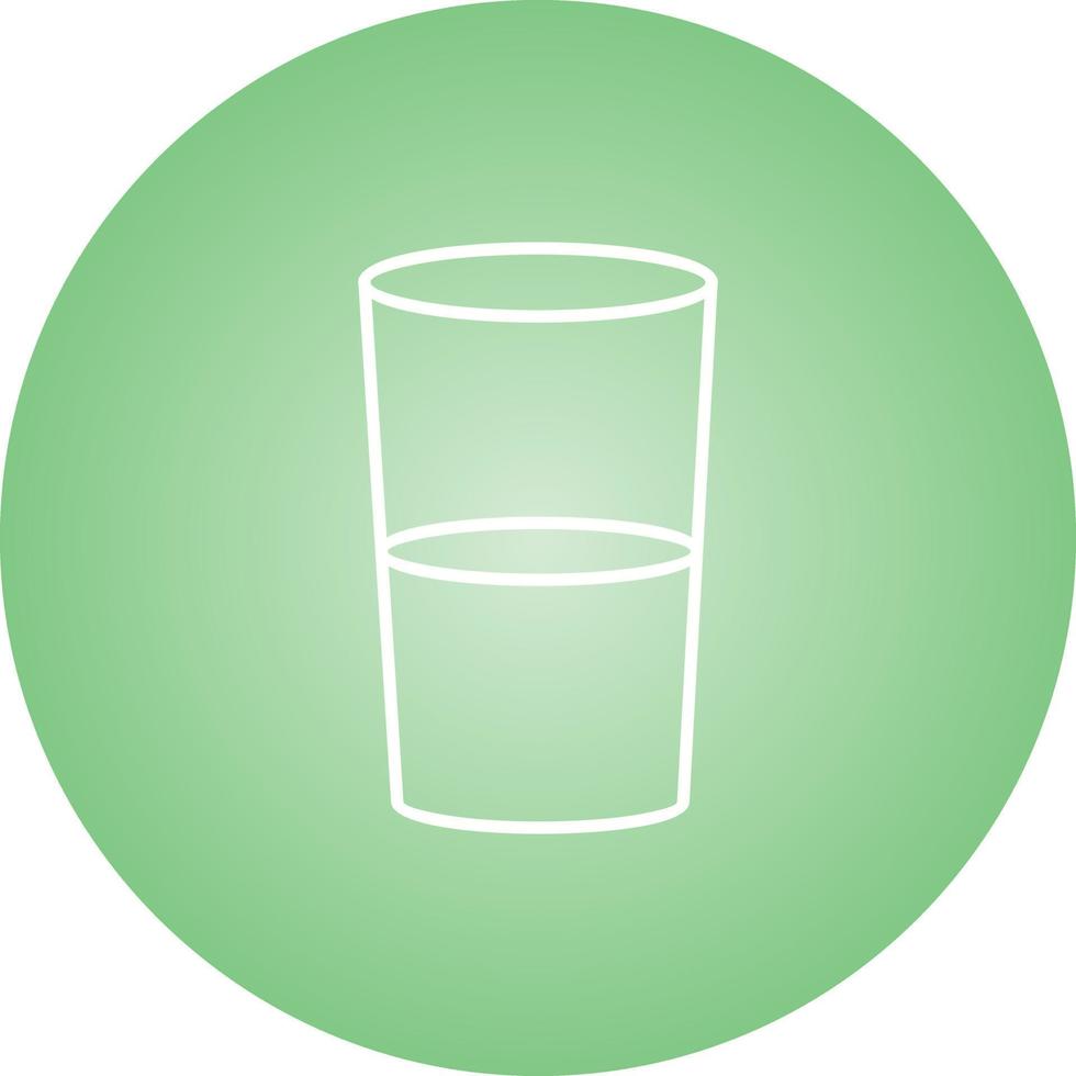 Unique Water Glasses Vector Line Icon