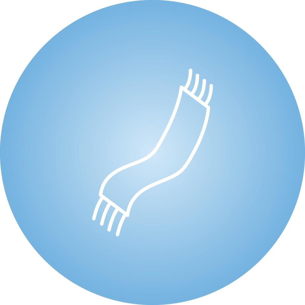 Unique Scarf Vector Line Icon