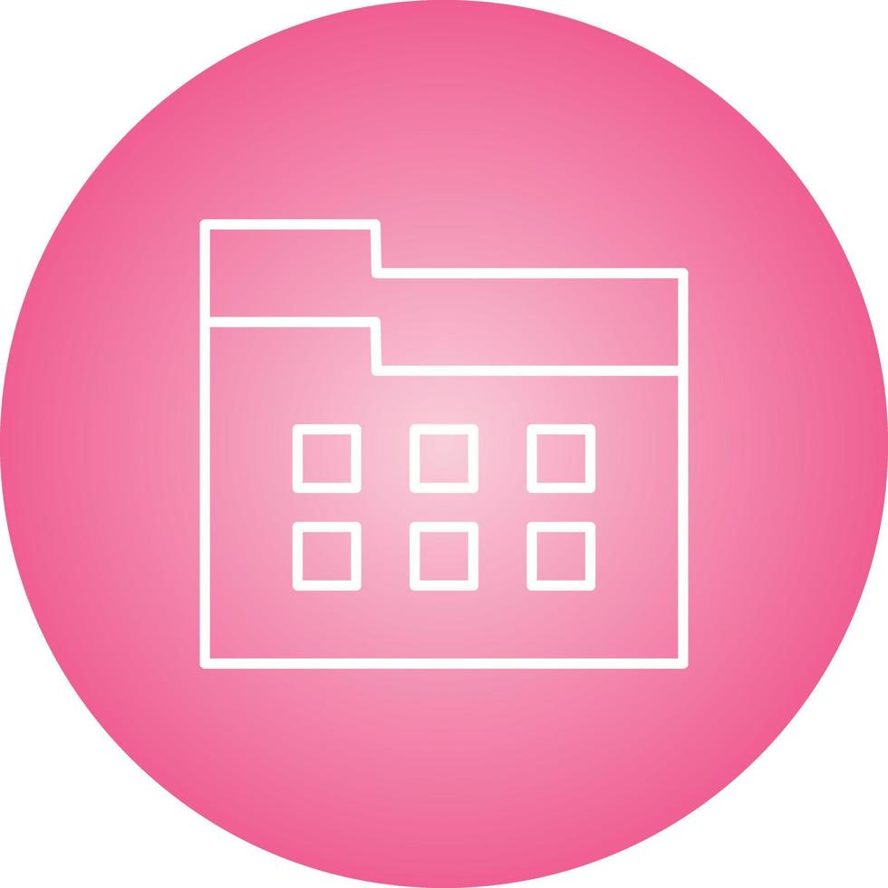 Unique File Manager Vector Line Icon