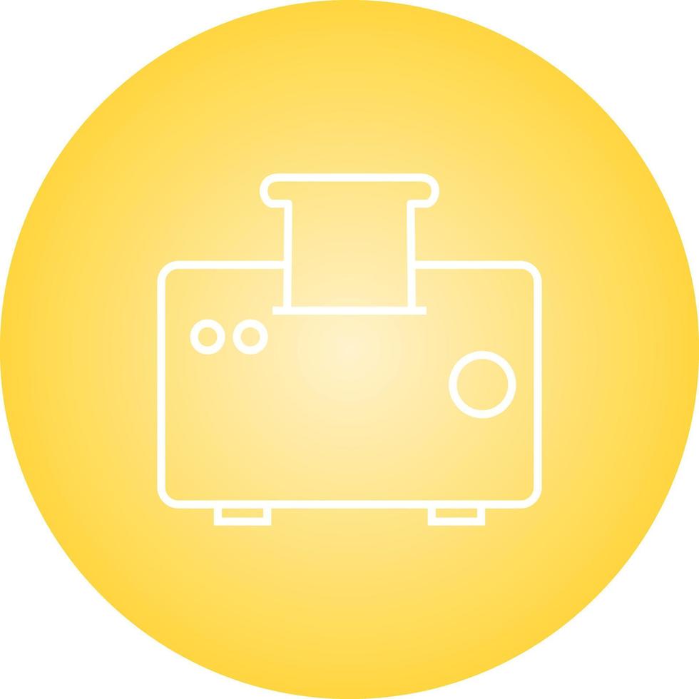 Unique Toaster Vector Line Icon