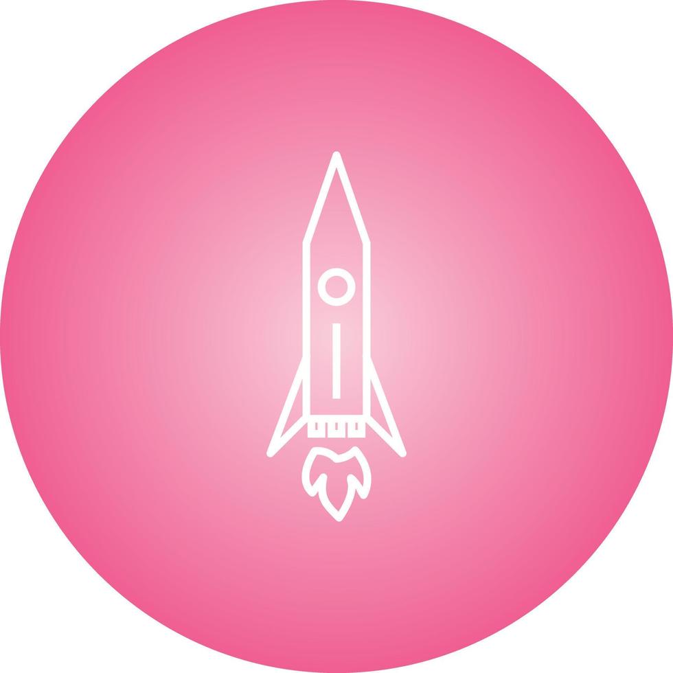 Unique Rocket II Vector Line Icon