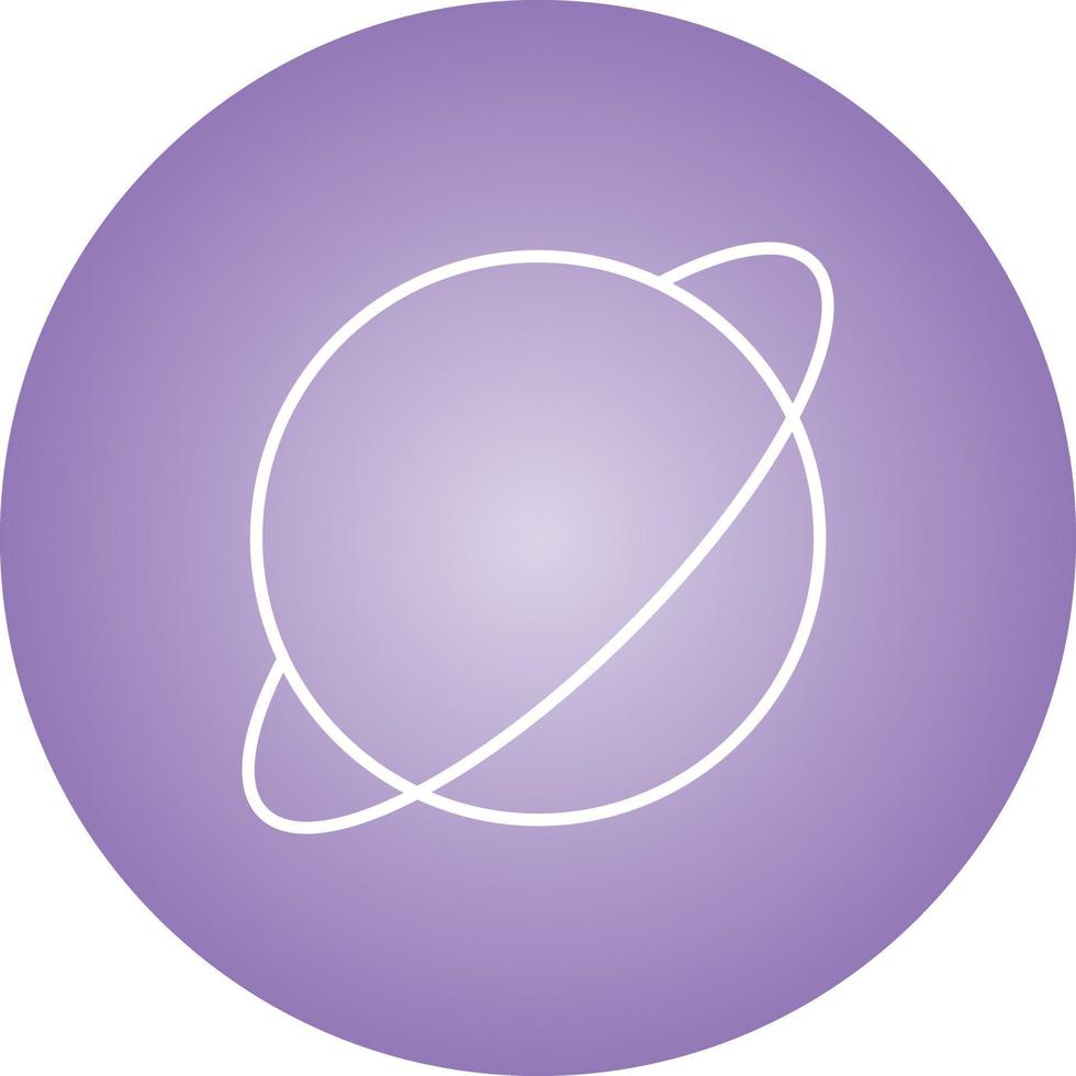 Unique Saturn Vector Line Icon