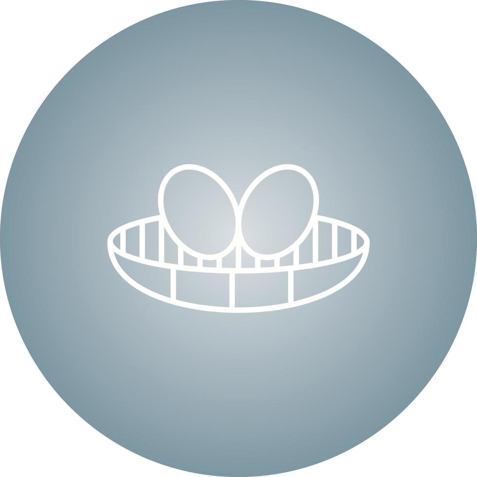Unique birds nest Vector Line Icon