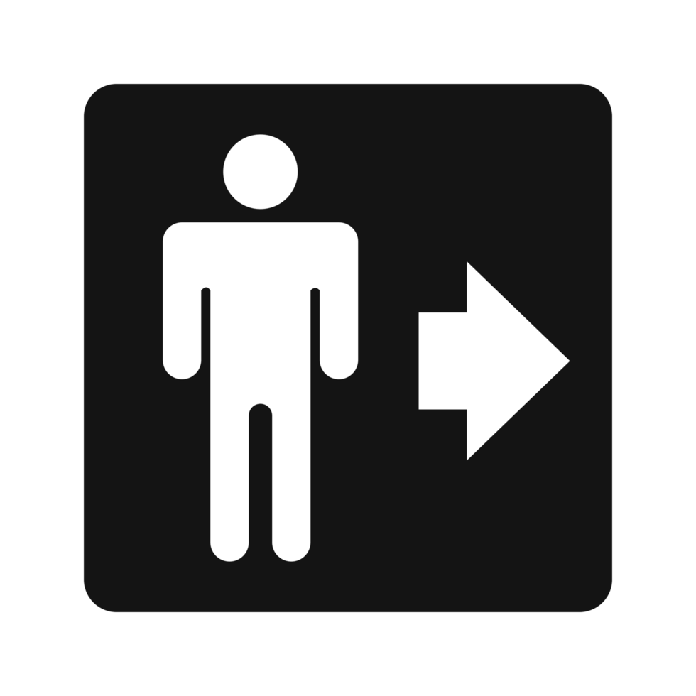Man toilet sign png