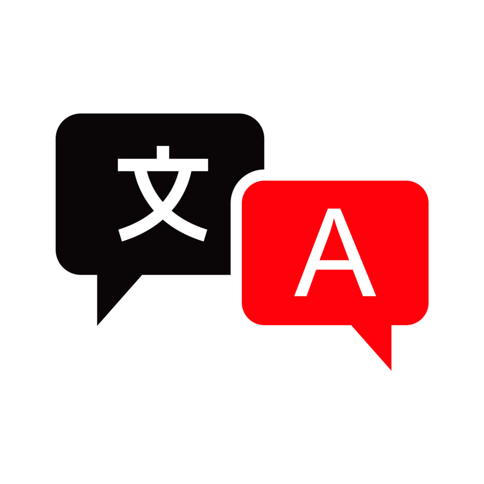 Language translation icon png graphic, Language translation with transparent background