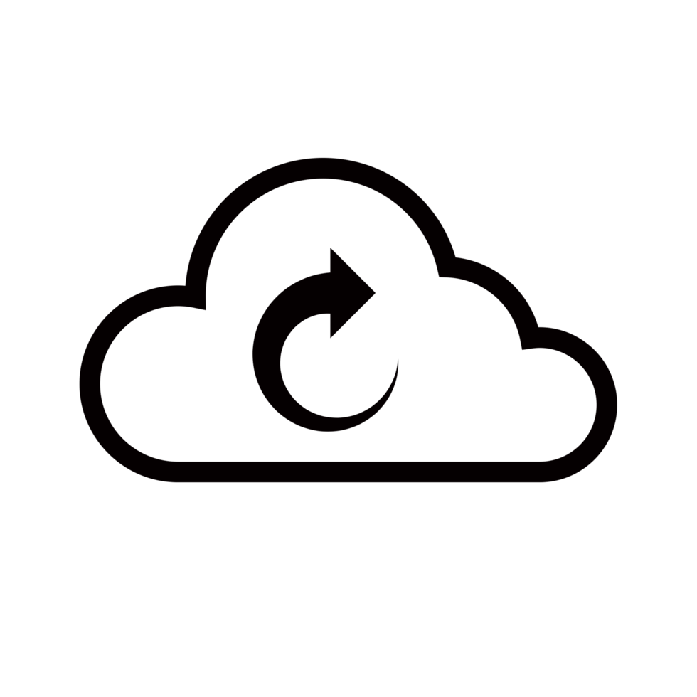 ícone de atualização de nuvem transparente png