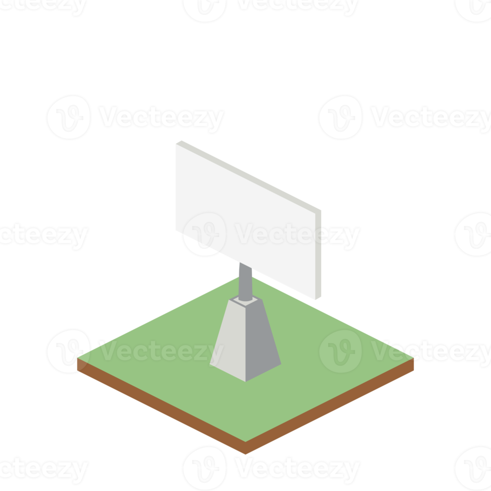 le réverbère isométrique est sur un ensemble de collection de scènes universelles 3d png