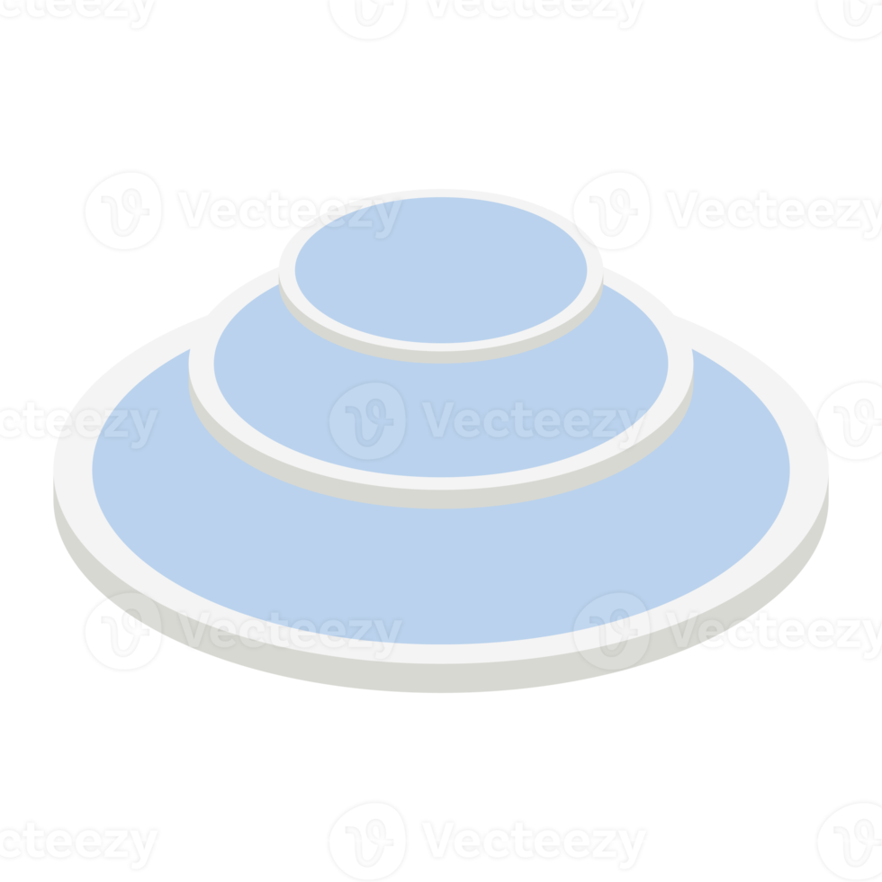 isometrischer breiter kreisförmiger brunnen 3d universeller szenischer sammlungssatz png