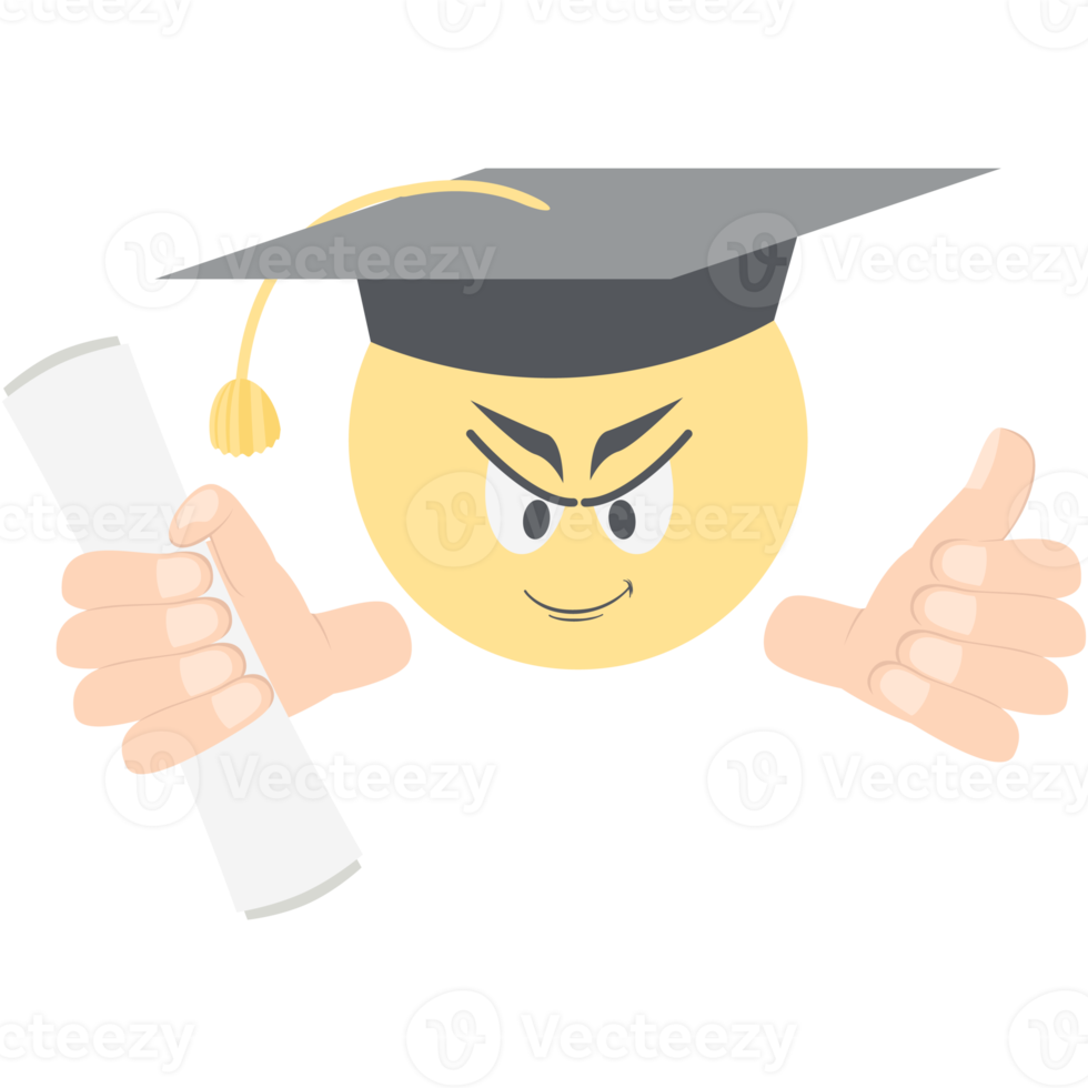 graduation head emoticon face expression collection png