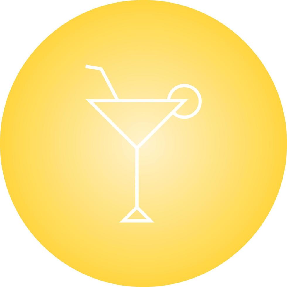 Unique Cocktail Glass Vector Line Icon