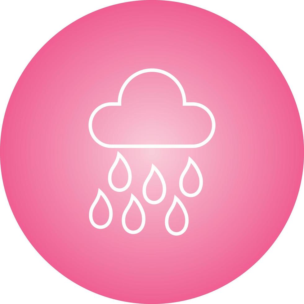 Unique Raining Vector Line Icon