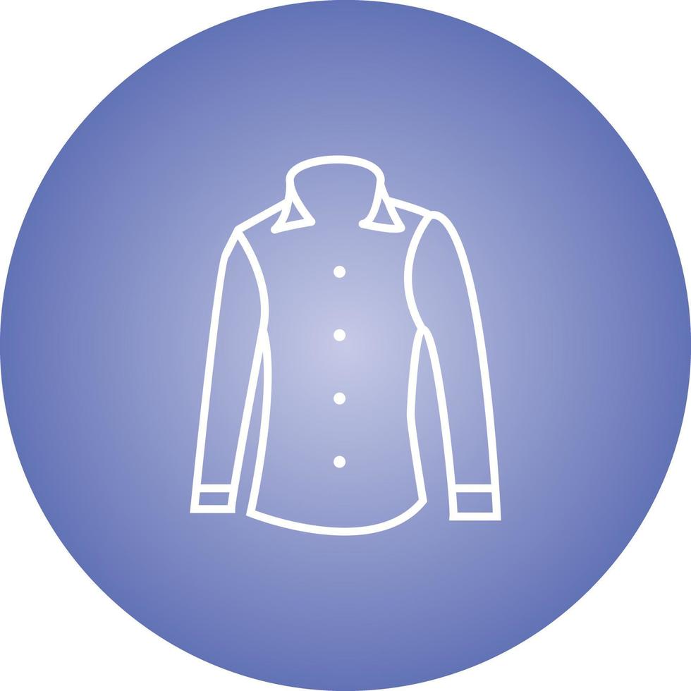 icono de línea de vector de camisa formal único