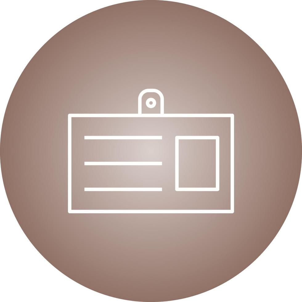 Unique Pass Card Vector Line Icon