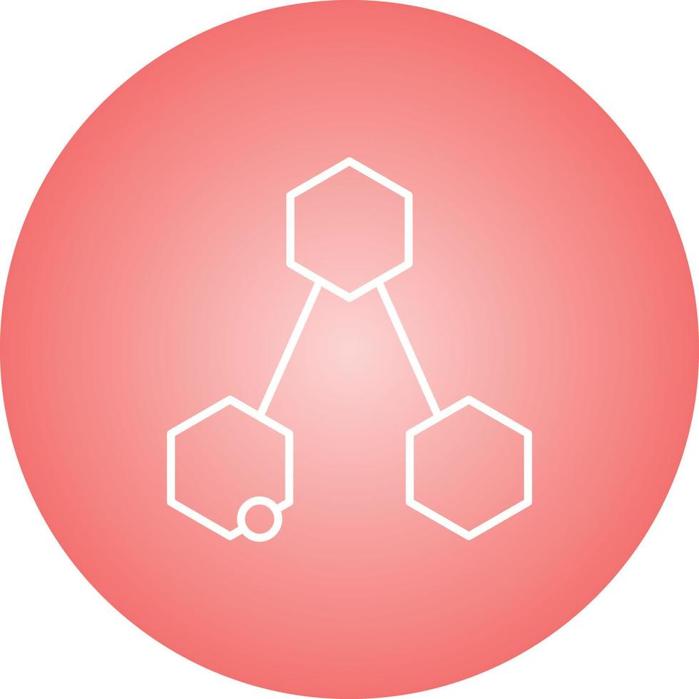 Unique Chemical Structure II Vector Line Icon