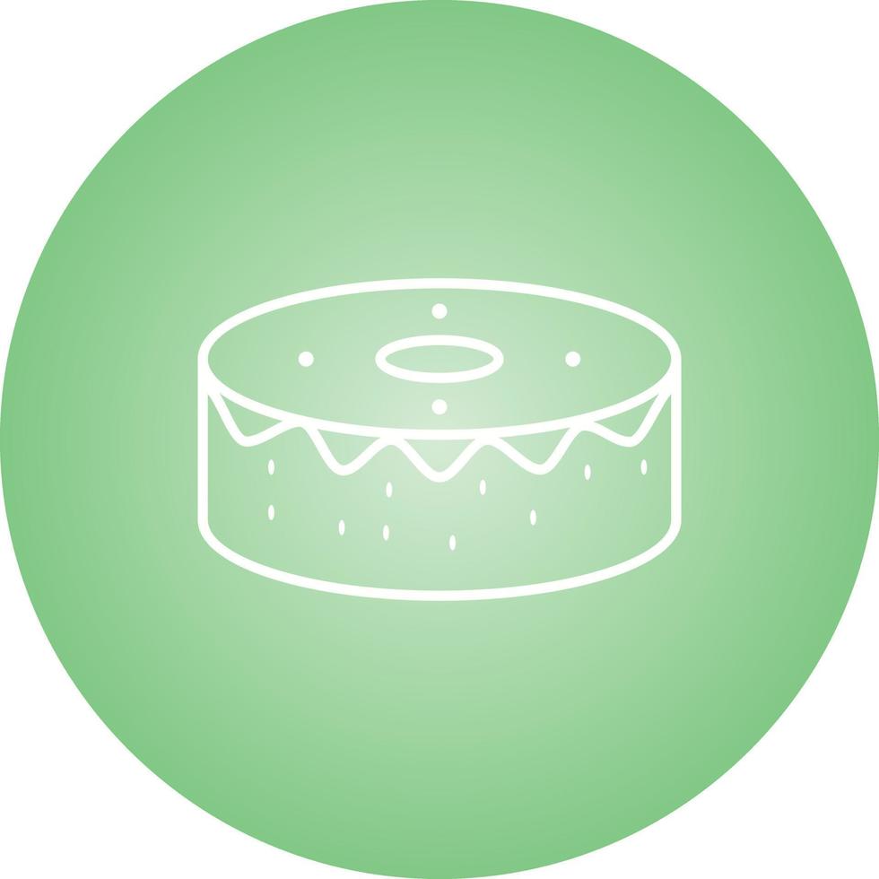 Unique Birthday Cake Vector Line Icon