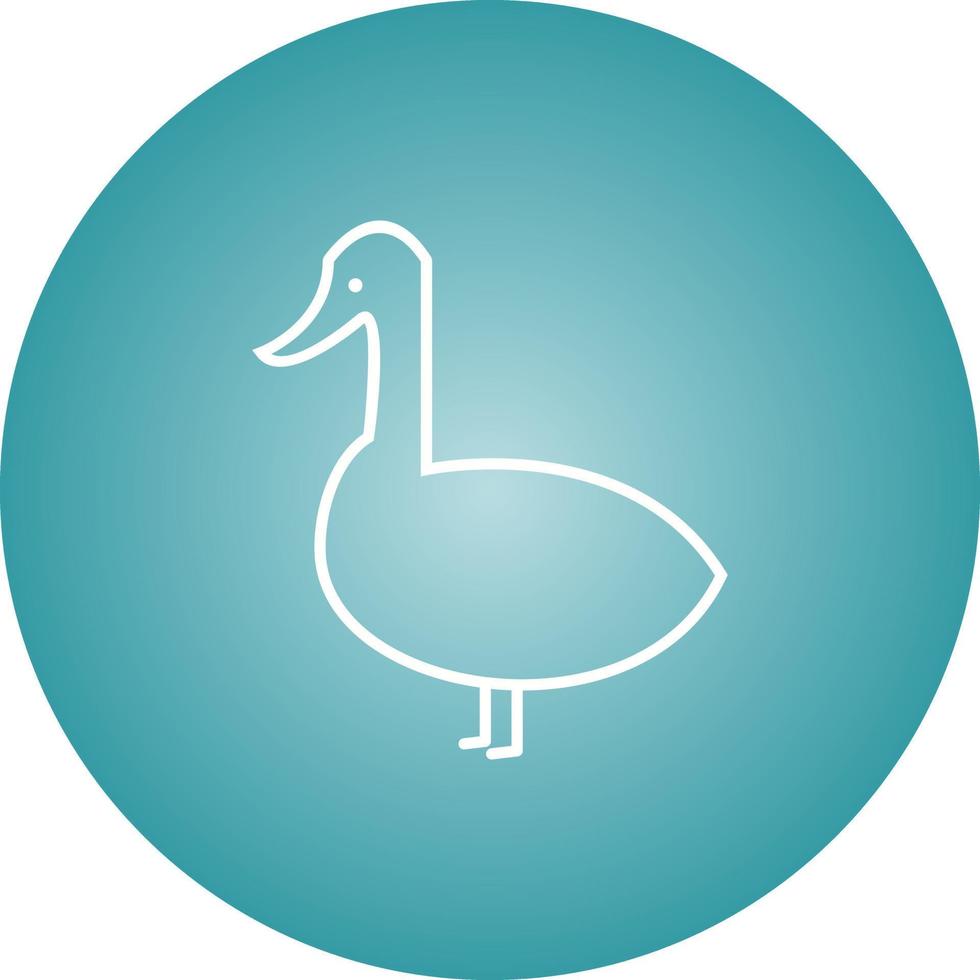 Unique Duck Vector Line Icon
