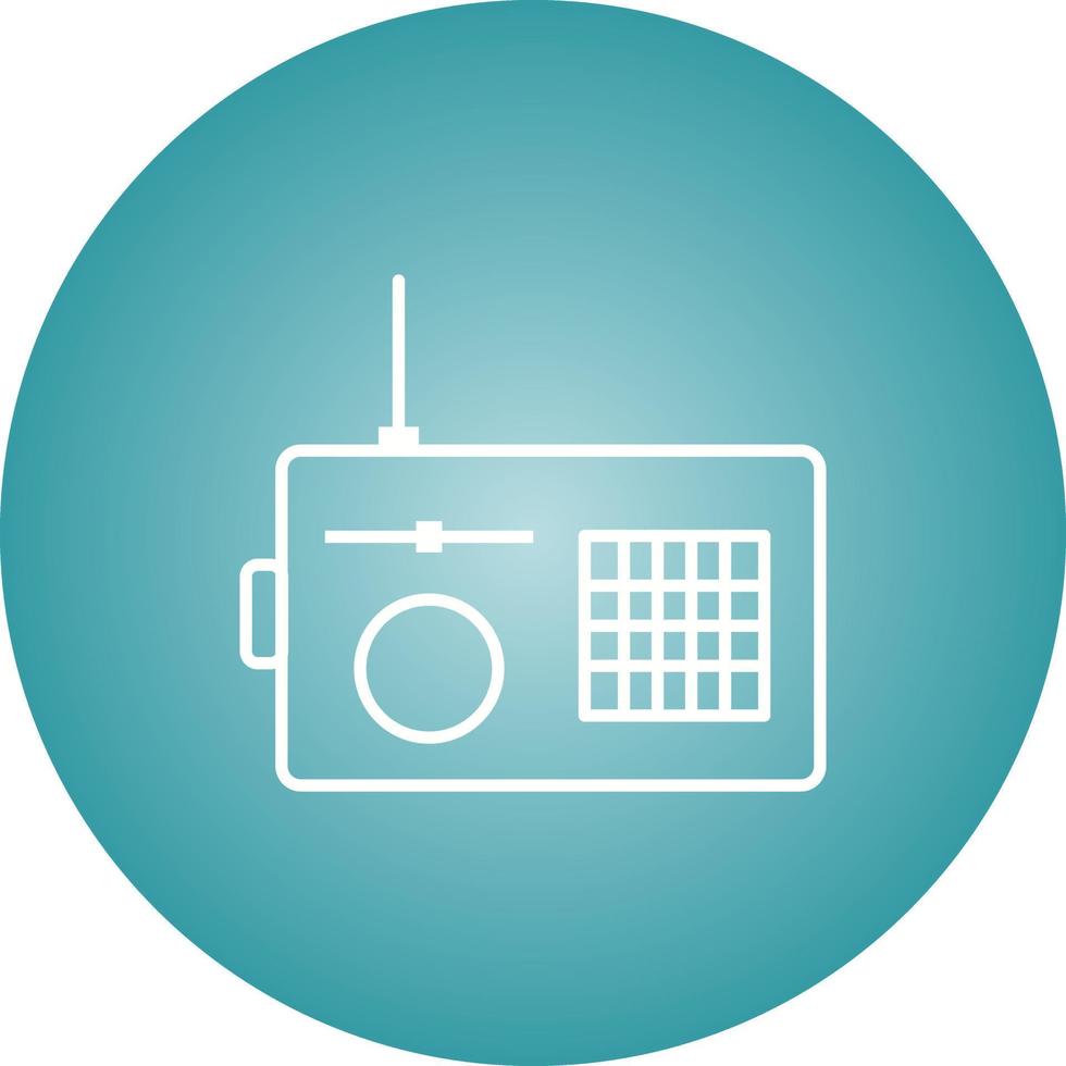 Unique Radio Vector Line Icon