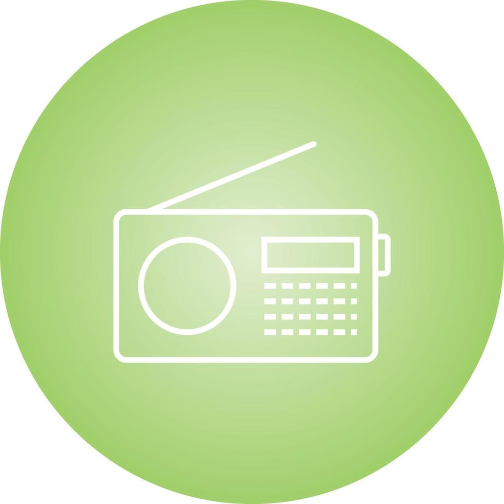 Unique Radio Set Vector Line Icon
