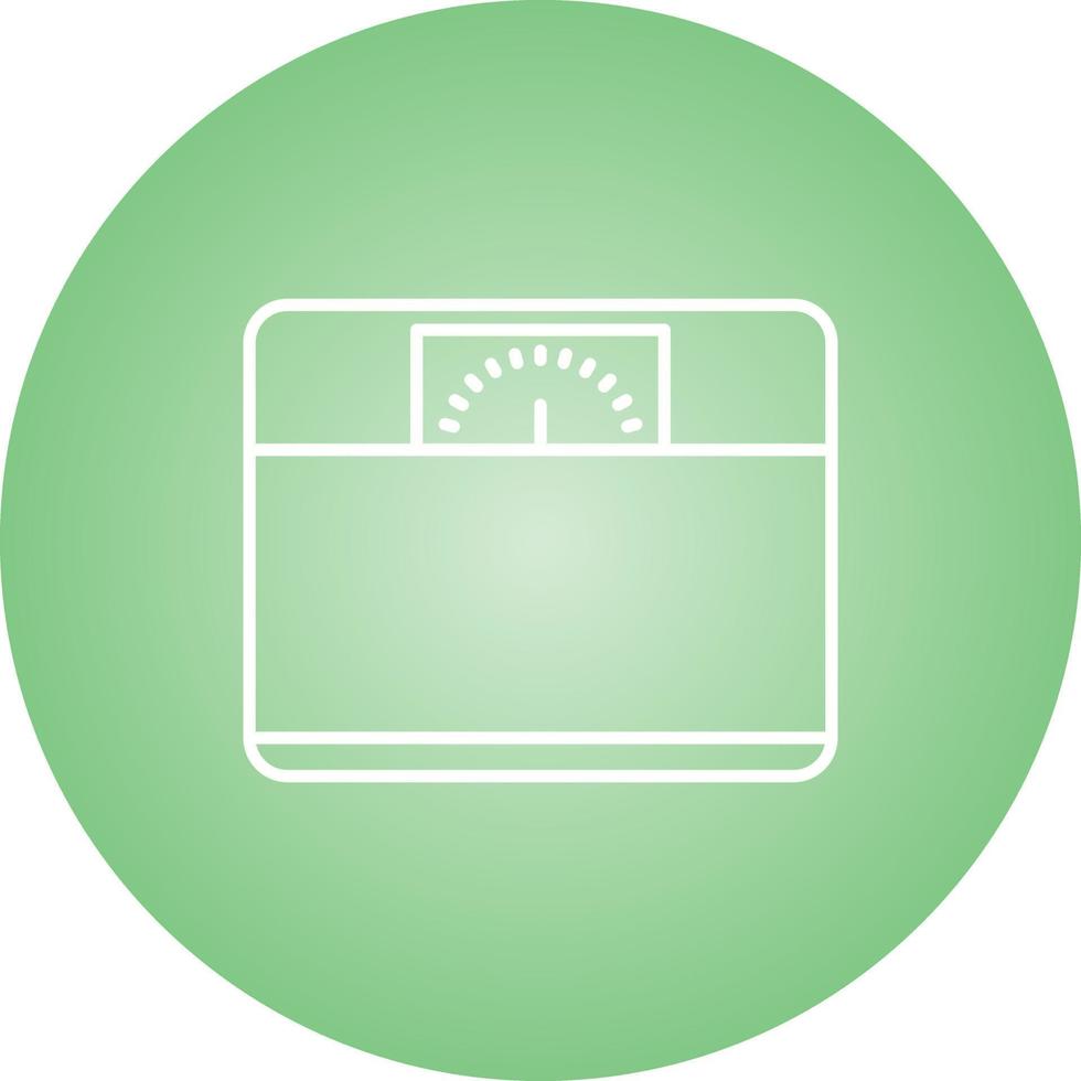 Unique Weighing Machine Vector Line Icon