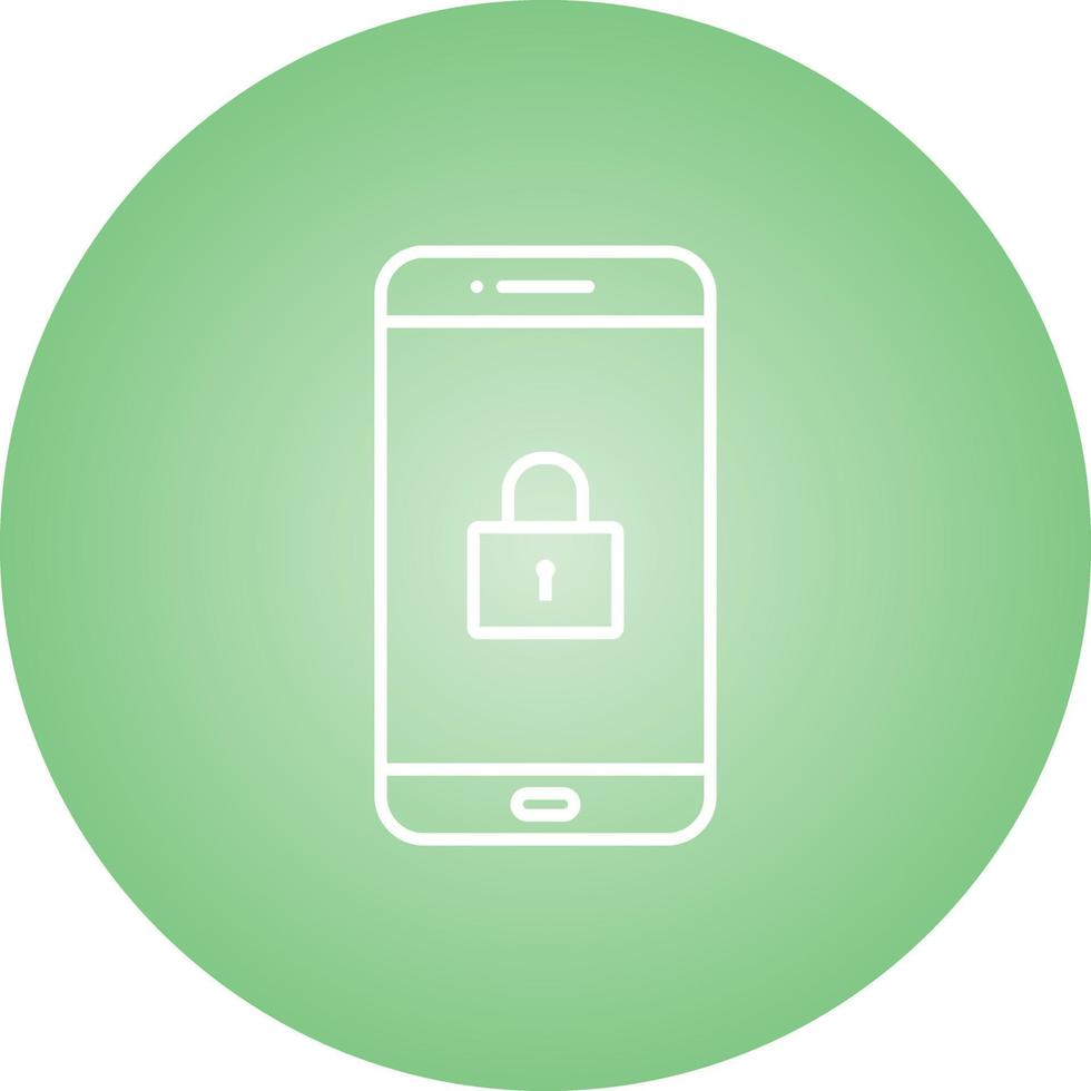 Unique Lock Screen Vector Line Icon