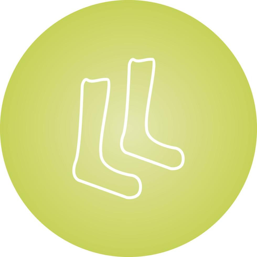 Unique Pair Of Sock Vector Line Icon