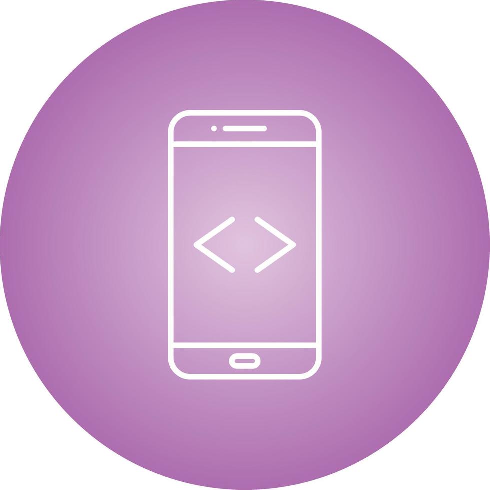 Unique Code Vector Line Icon