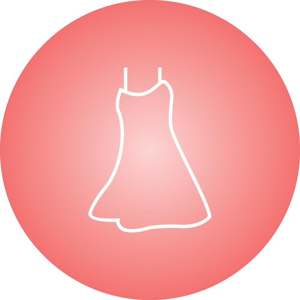 Unique Night Dress Vector Line Icon
