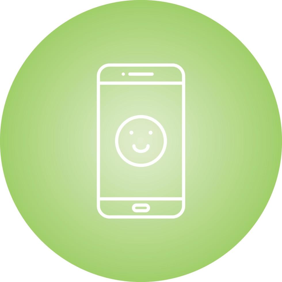 Unique Happy Face Vector Line Icon