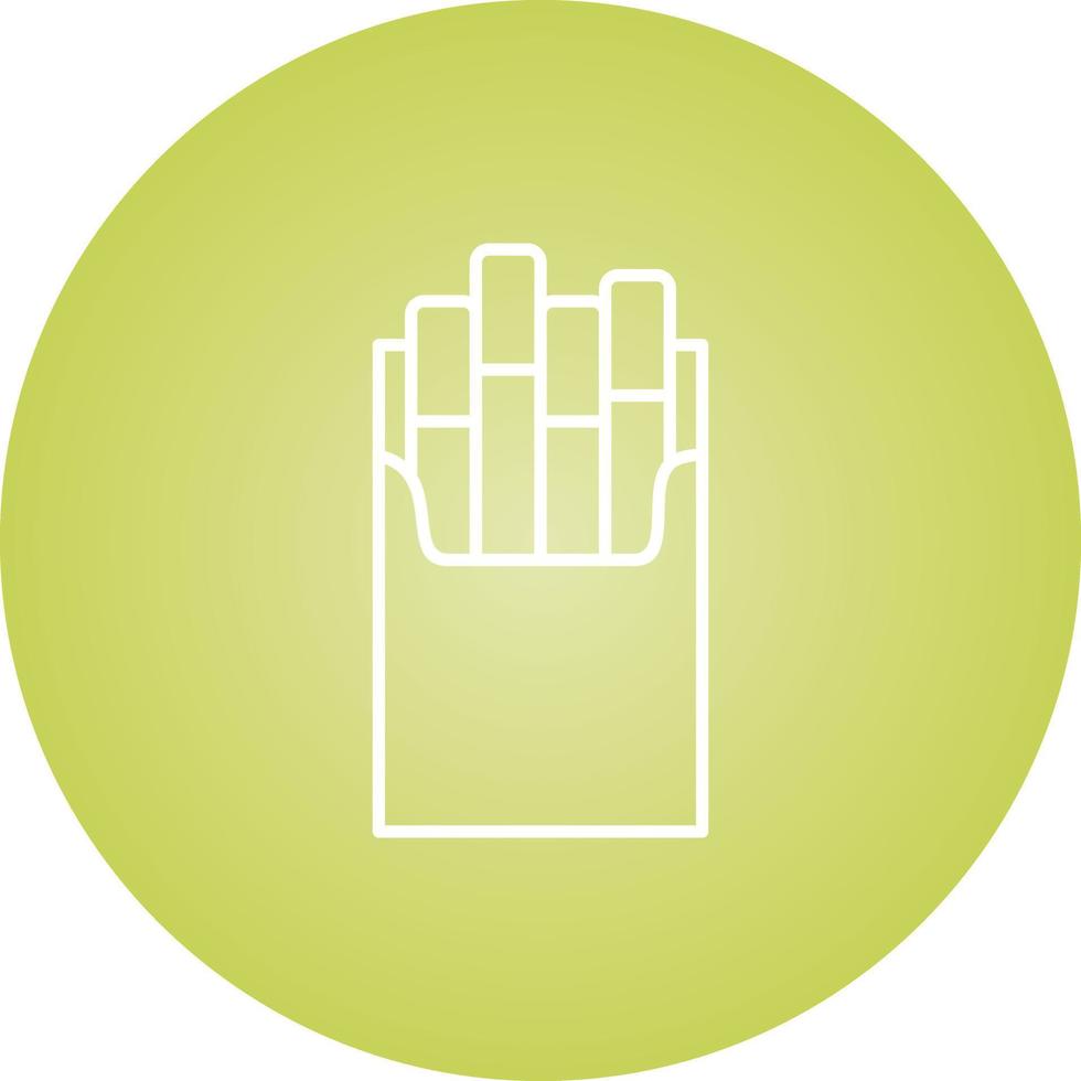 Unique Cigarette pack Vector Line Icon