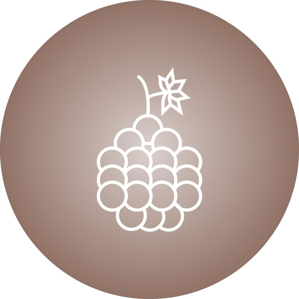 icono de línea de vector de uvas único