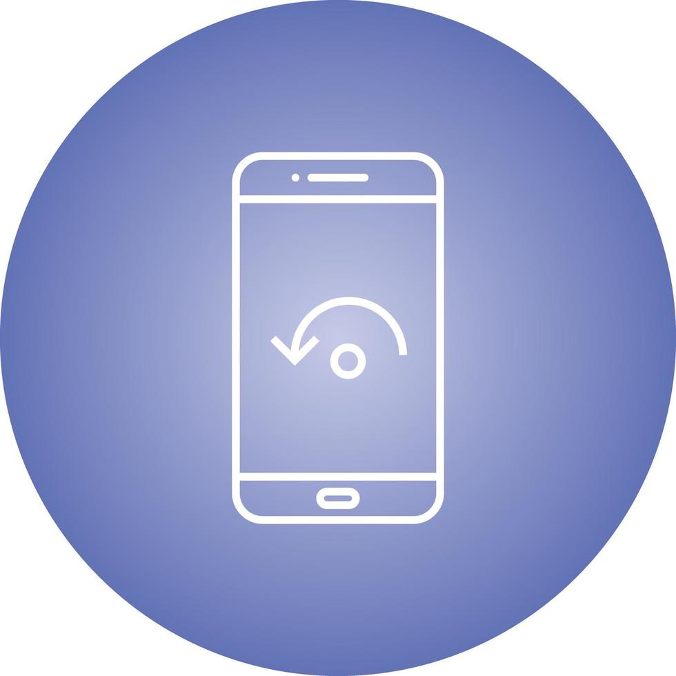 Unique Restart Phone Vector Line Icon
