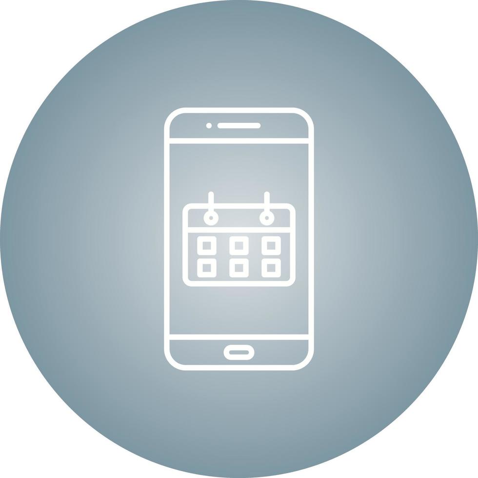 Unique Calendar App Vector Line Icon
