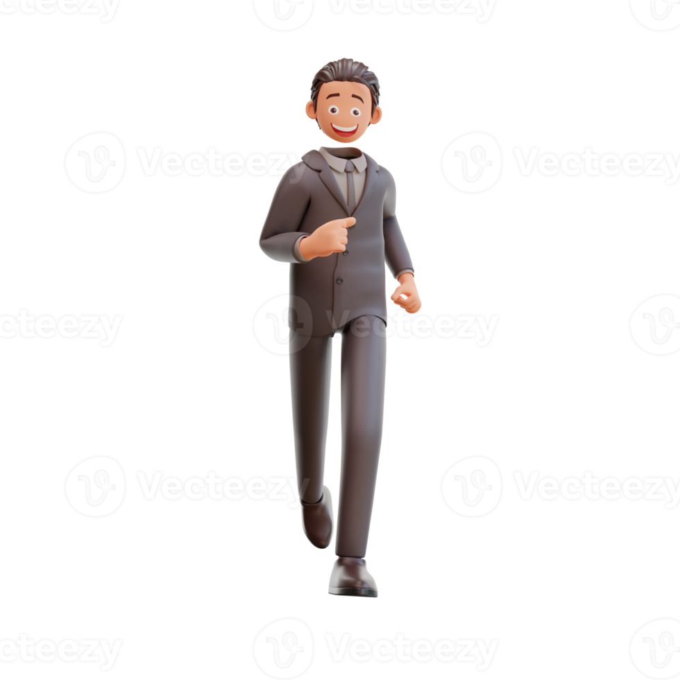 3d, joven, hombre de negocios, ilustración png