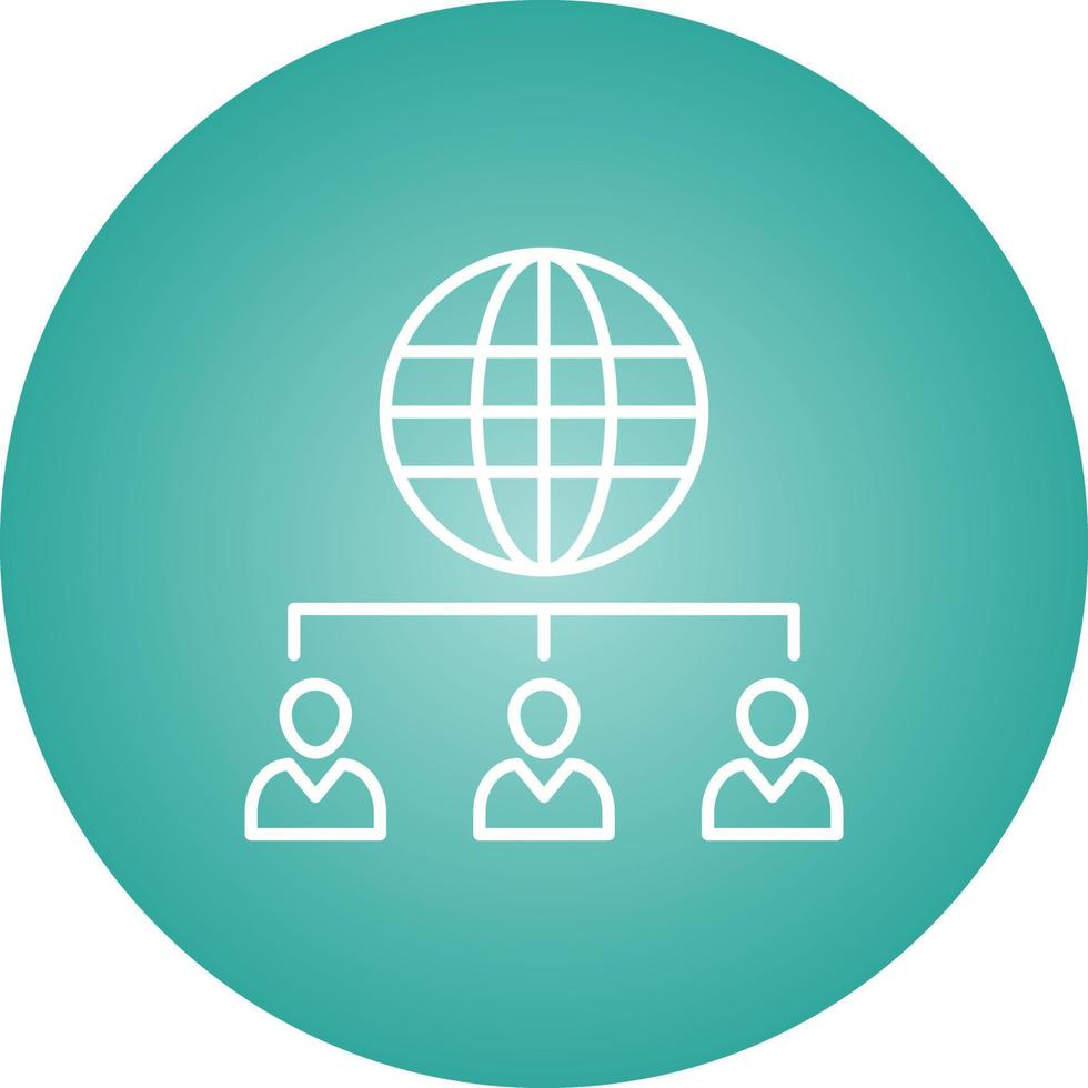 Unique Web Client Server Vector Line Icon