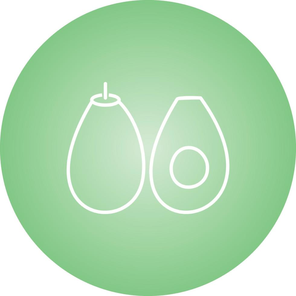 Unique avocado Vector Line Icon