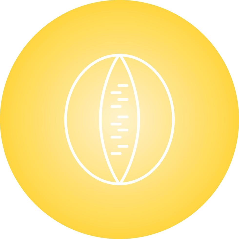 Unique Rock melon Vector Line Icon