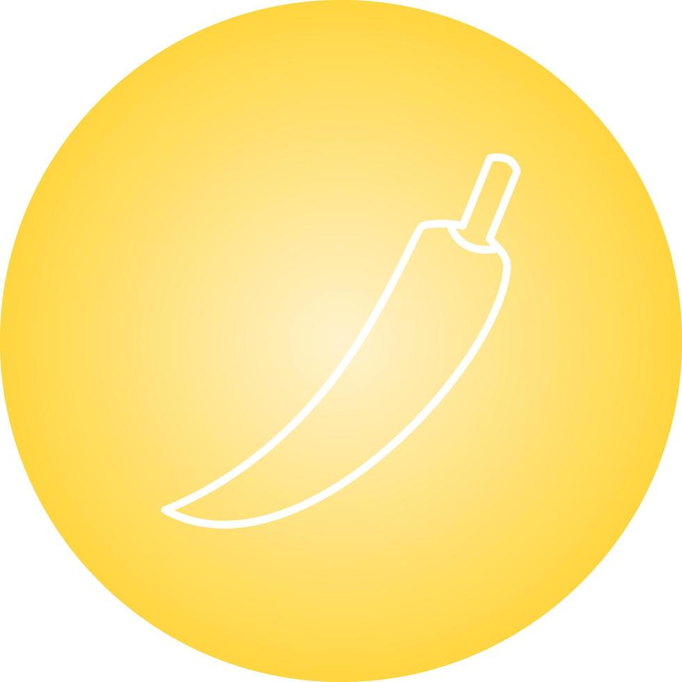 Unique Chili Line Vector Icon