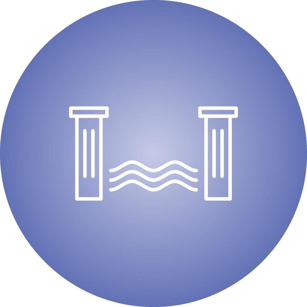 Unique Water Dam Vector Line Icon