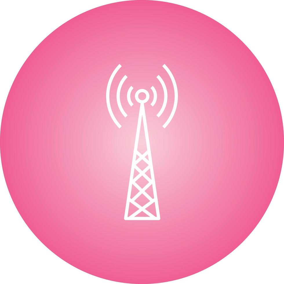 icono de línea de vector de torre de telecomunicaciones único