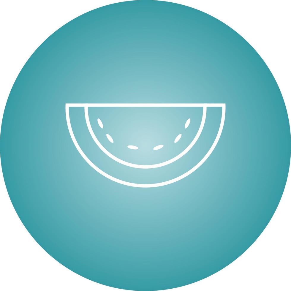 Unique Melon Vector Line Icon