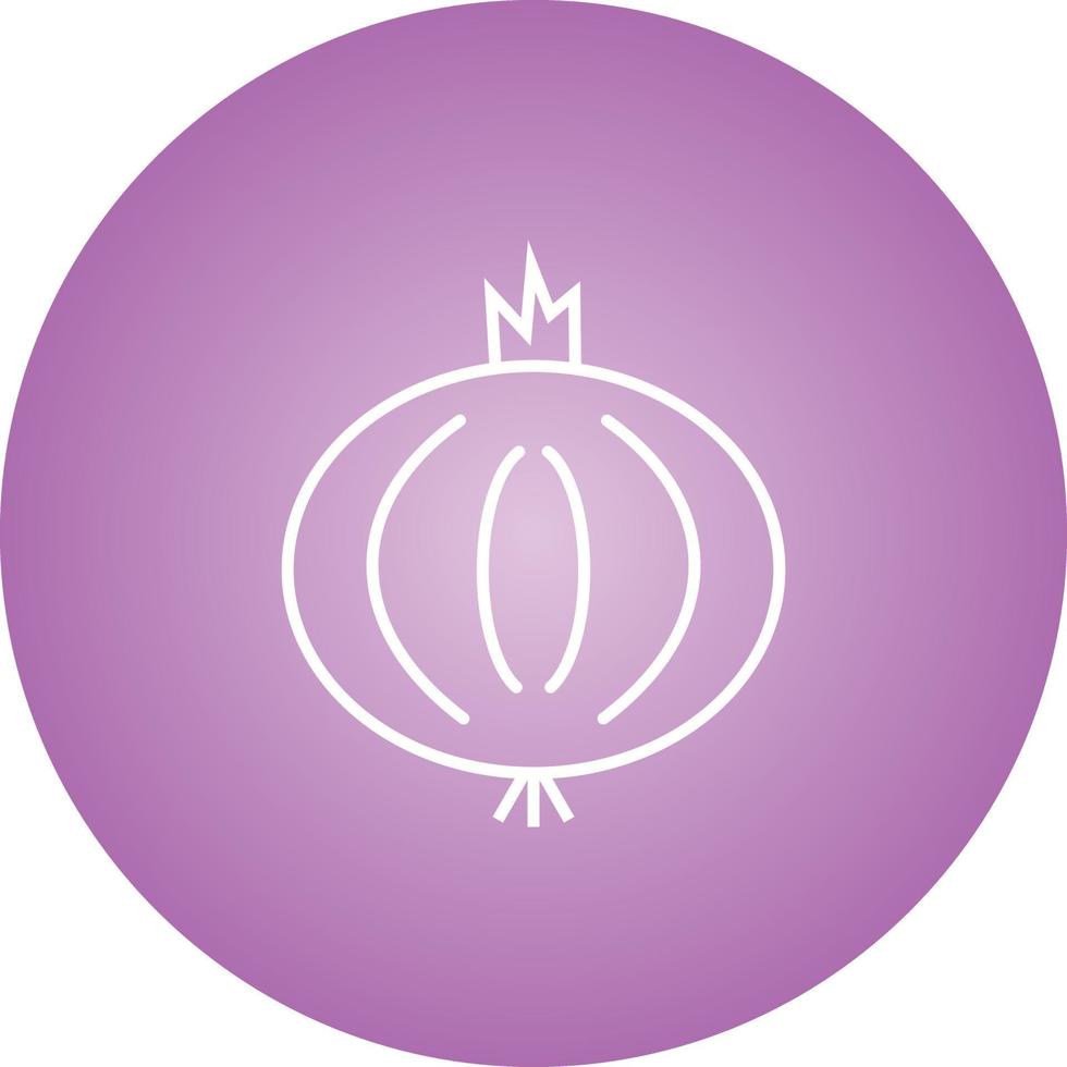 Unique Onion Vector Line Icon